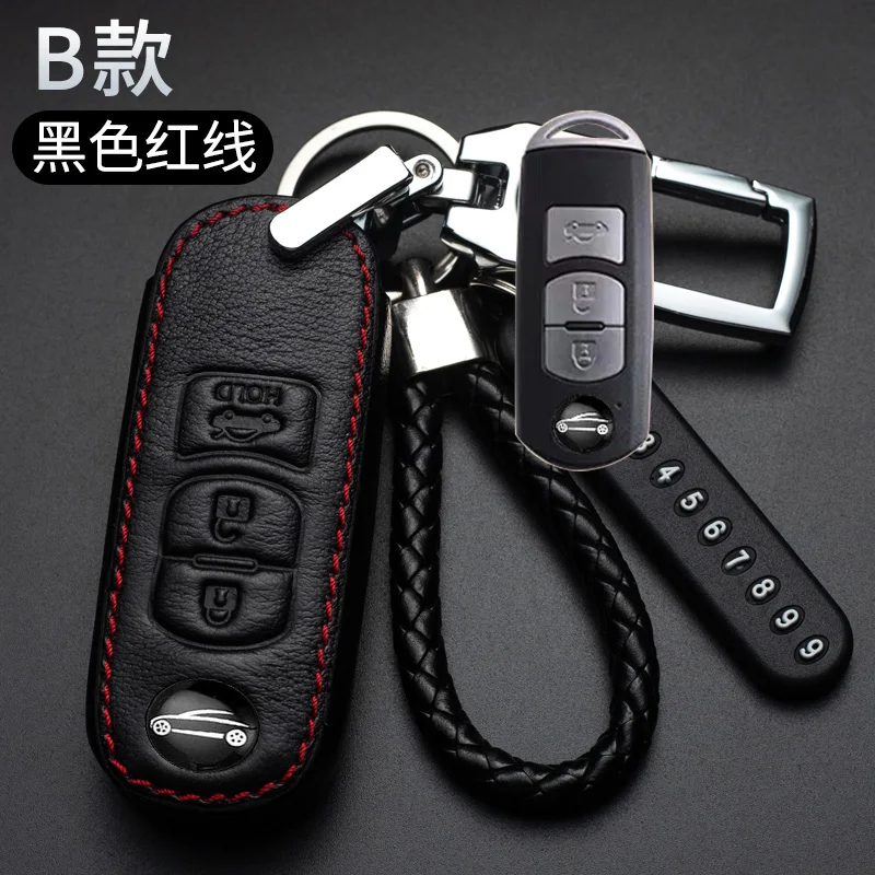 

Car Key Bag Top Layer Leather key Case For Mazda Mazda 3 CX5 Mazda 6 CX4 Atenza Car decoration Accessories