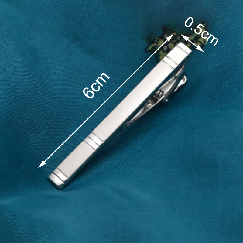 Простой зажим для галстука из нержавеющей стали серебристый металлический