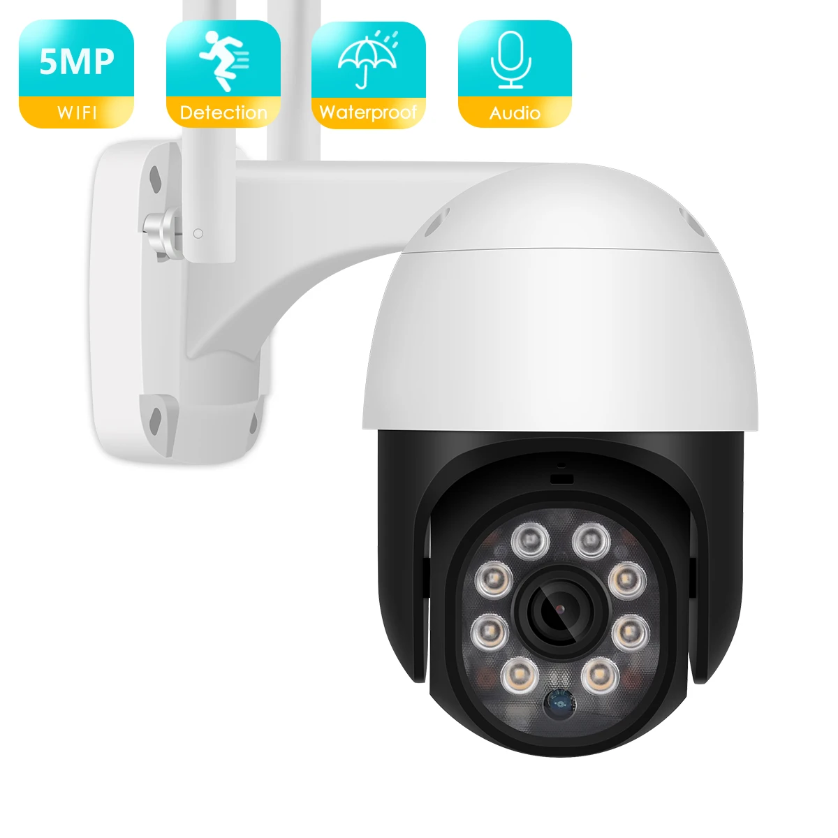 

5MP PTZ Wifi Camera IP Outdoor AiHuman Detect Audio HD Security CCTV Camera Color Night Vision 3MP Wireless IP Camera P2P