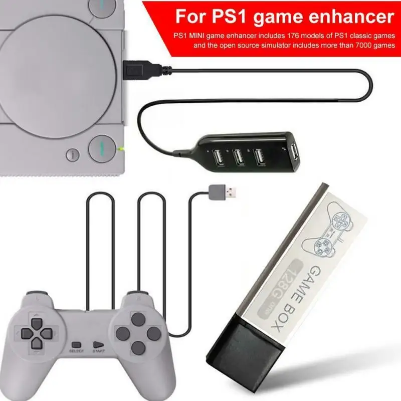 Профессиональная Мода многофункциональный 128G PS1 MINI True Blue Mini Crackhead пакет для Playstation