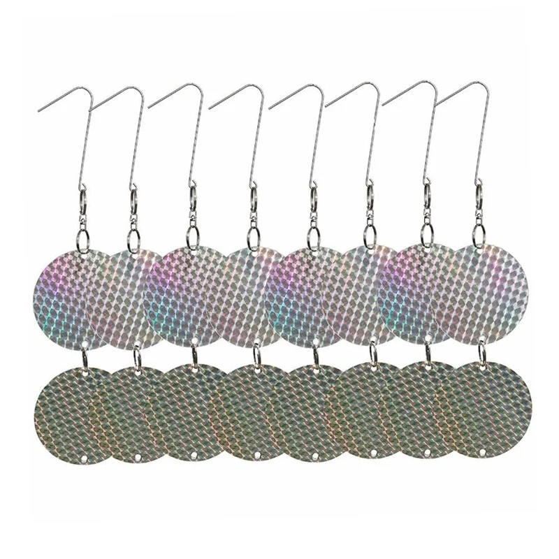

8Pcs Bird Repeller Round Tape Reflective Anti Bird Deterrent scare repellent For Garden Courtyard Window Car