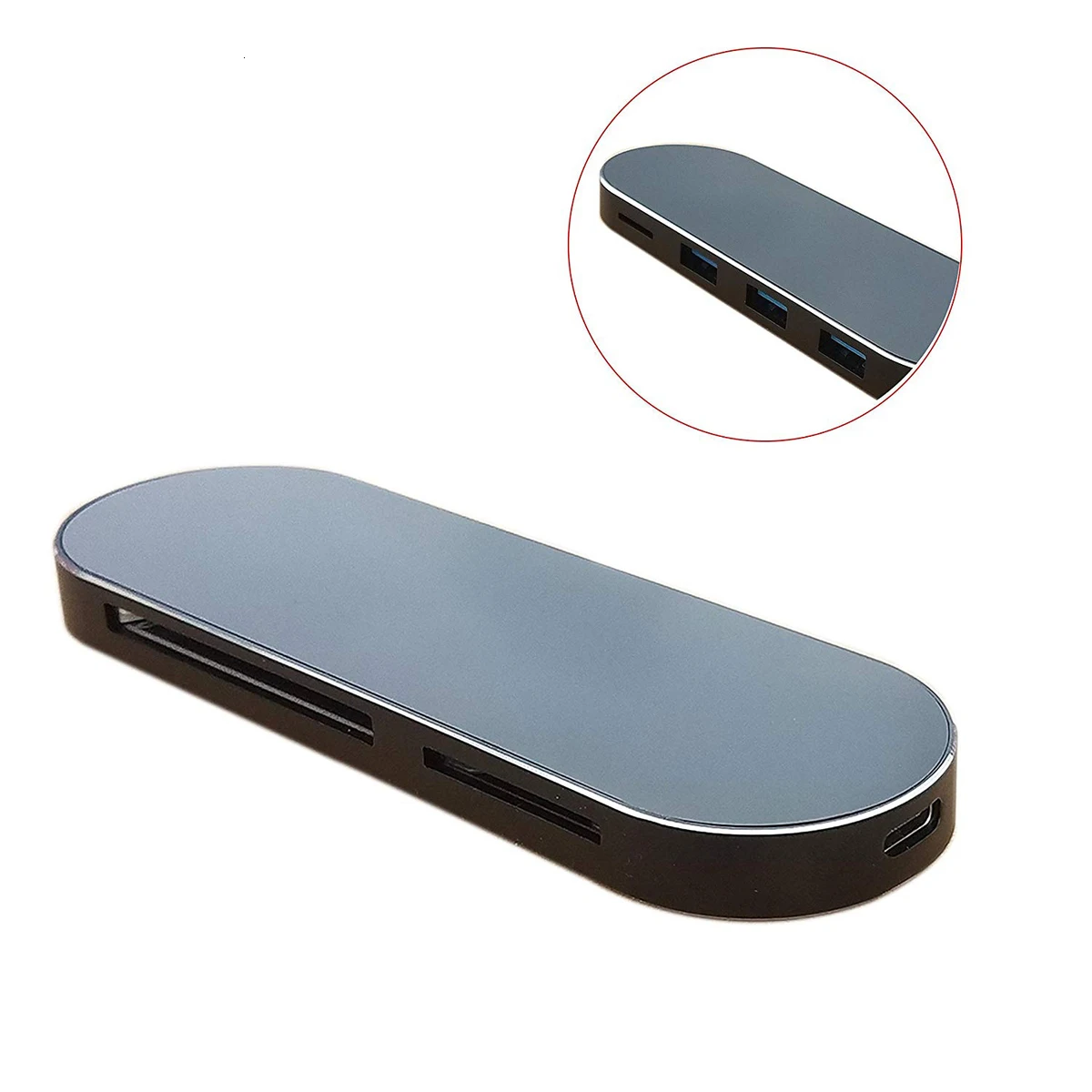 Концентратор USB Type C адаптер 7в1 многопортовый SD TF кард-ридер USB адаптер высокоскоростной передачи данных USB 3,0 зарядный порт для MacBook