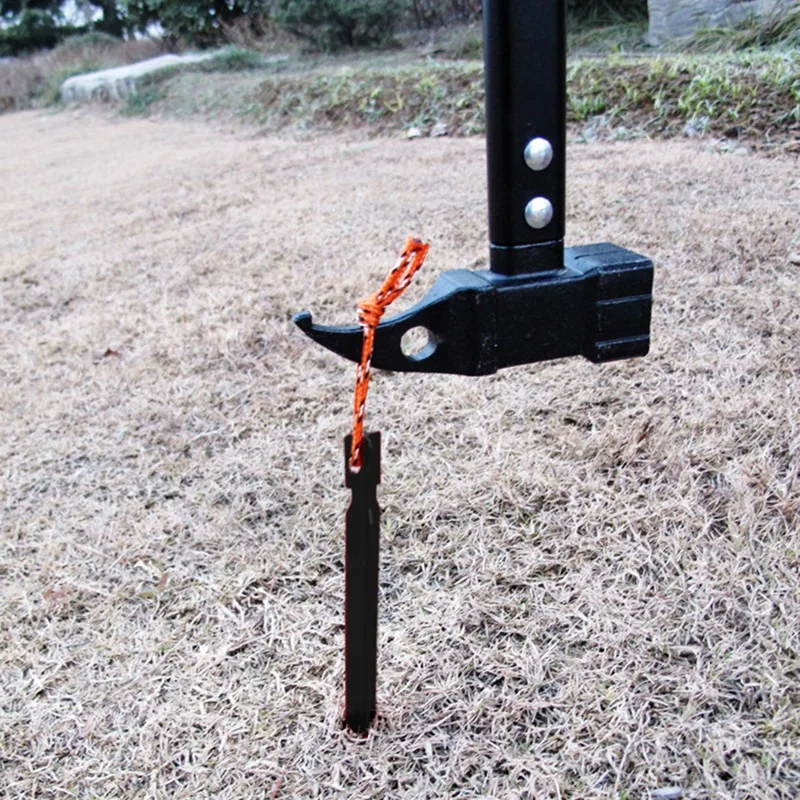 

12 Pcs Aluminum Alloy Tent Pegs Nail with Rope Stake Camping Hiking Equipment 18CM Outdoor Traveling Tent Accessories
