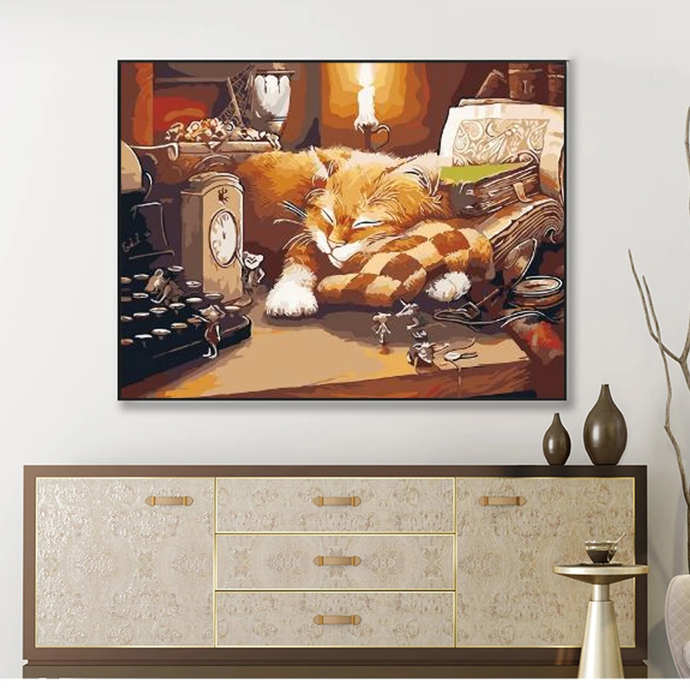 

Набор для алмазной вышивки «ленивый Оранжевый кот»