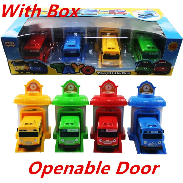 Новая открываемая дверь с коробкой 4 шт./компл. Корейская мультяшная игрушка TAYO