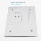 T60 алюминиевая вставная пластина для фрезерного стола, 245x200x6 мм, изготовлена из алюминиевого сплава, прочная, для настольной пилы, верстак для деревообработки