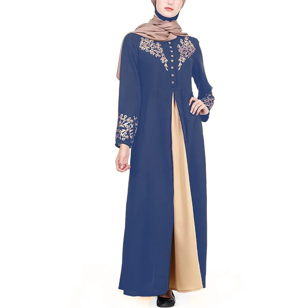Роскошное Платье с вышивкой с принтом Mybatua Abaya, Исламская одежда Jilbab, Платье макси в мусульманском стиле, африканские платья для женщин
