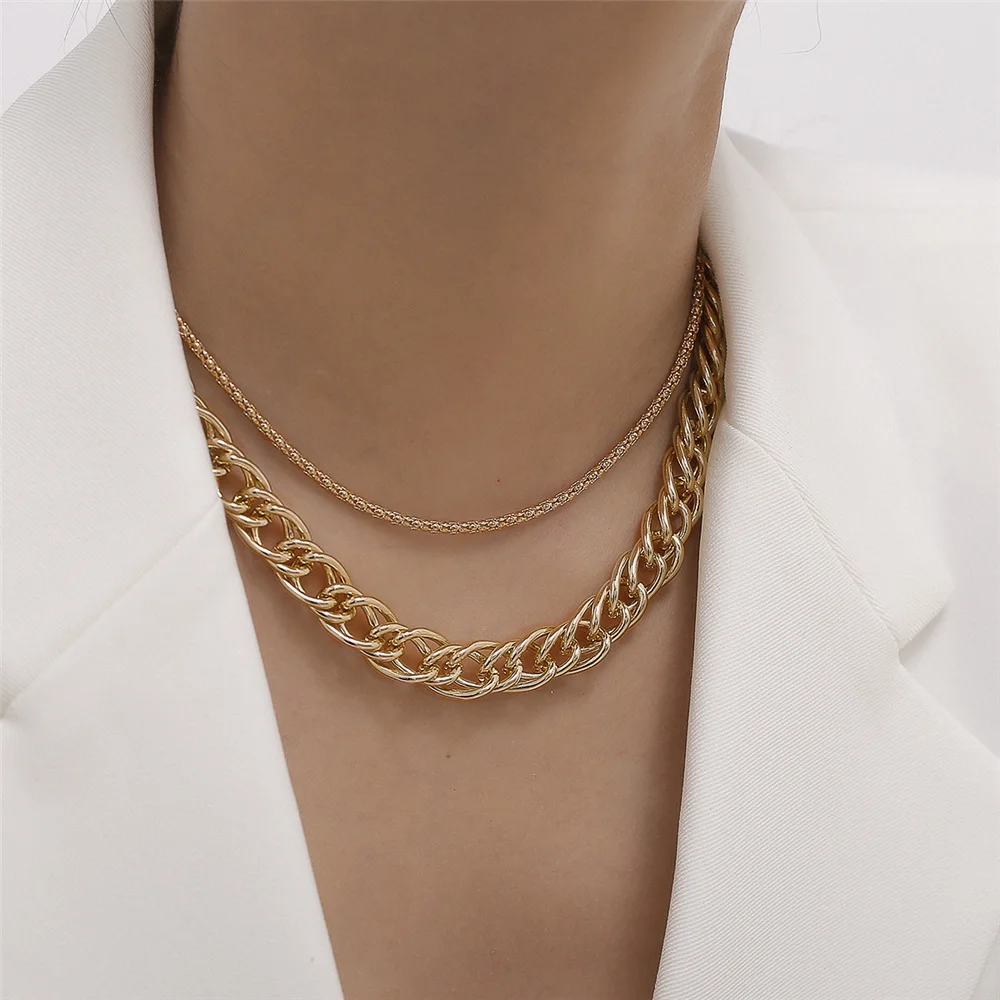 Массивное ожерелье цепочка в стиле хип хоп для женщин массивное Ювелирное