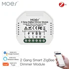 Модуль переключателя света Moes Mini DIY Tuya ZigBee, умный светильник кнопочный диммер с поддержкой приложения Alexa Google Home и голосовым управлением