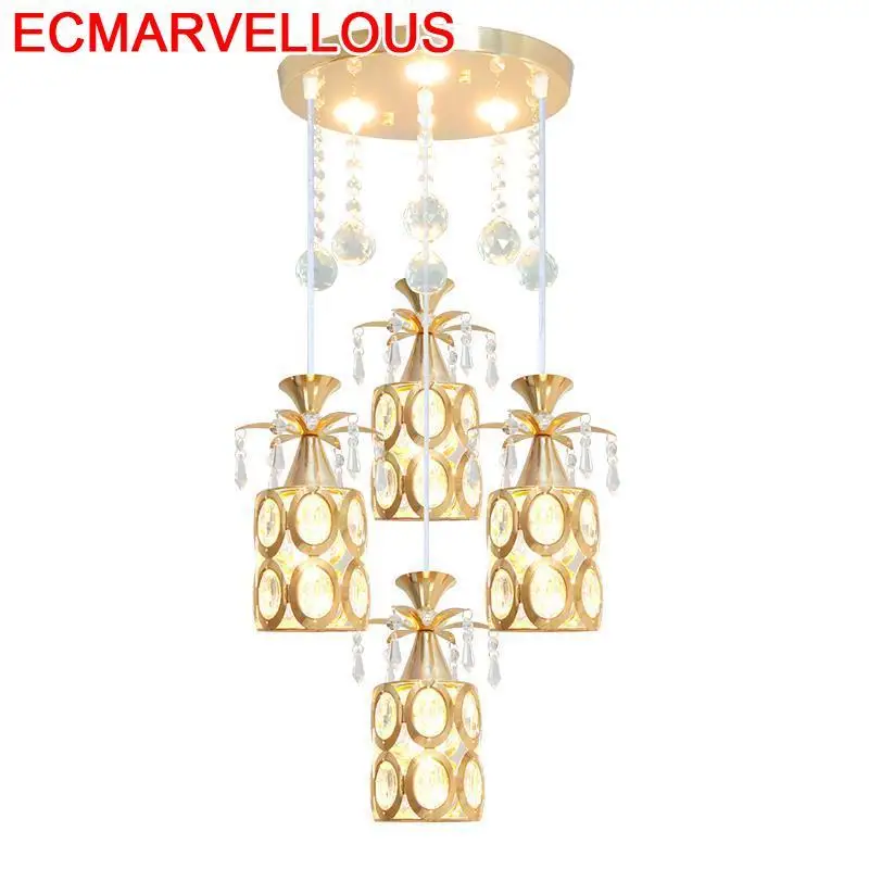 

E Pendente Para Sala Jantar Lampara De Techo Colgante Flesh Crystal Luminaire Suspendu Deco Maison Luminaria Loft Pendant Light