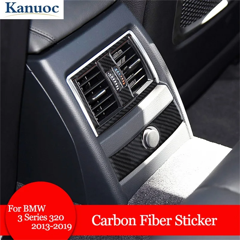 

Автомобильная задняя панель выпускного отверстия, отделка, наклейка, наклейка из углеродного волокна для BMW F30 2013-2019 3GT серии F34 2013-2016, аксессу...