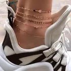 Женский браслет на ногу Tocona, винтажный браслет в стиле бохо, со слоном, луной, пляжные украшения, стрела золотого цвета