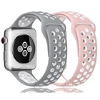 Ремешок спортивный для Apple watch, силиконовый резиновый браслет для iwatch Band 44 мм 40 мм 38 мм 42 мм, apple watch series 6 SE 5 4 3 2