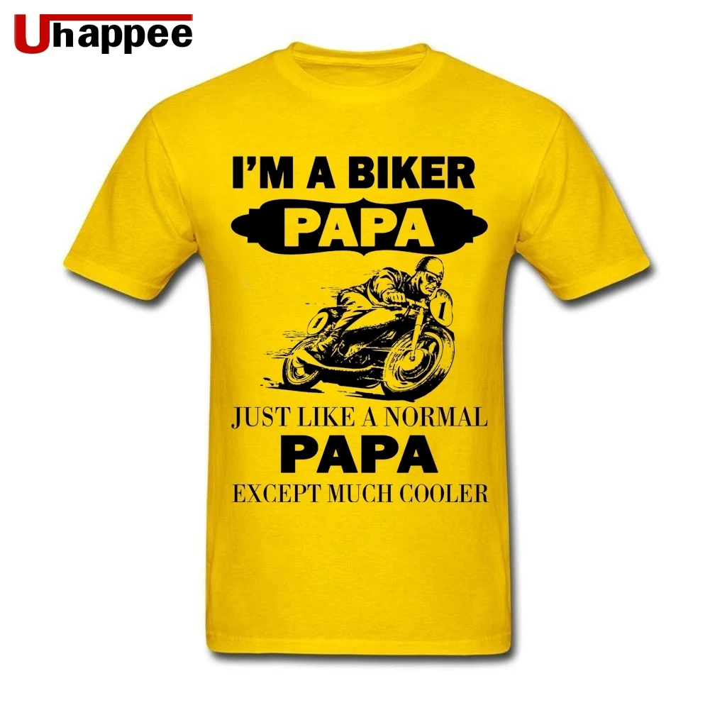 Брендовая Винтажная футболка байкер папа кулер для мужчин Приталенная с