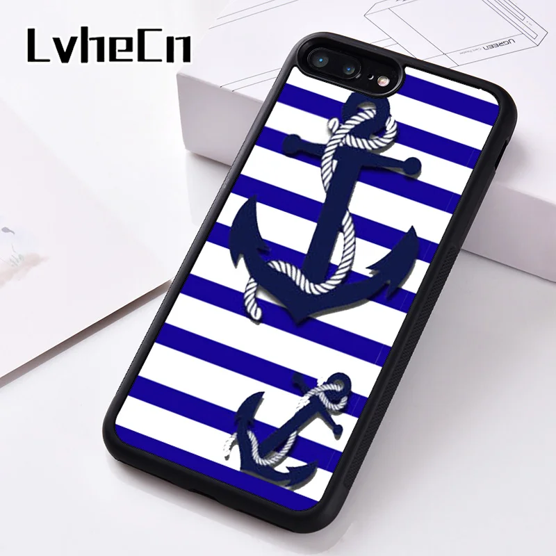 LvheCn силиконовый чехол для телефона iPhone 6 S 7 8 Plus 5 5S SE X XS XR 11 PRO MAX морские полосы
