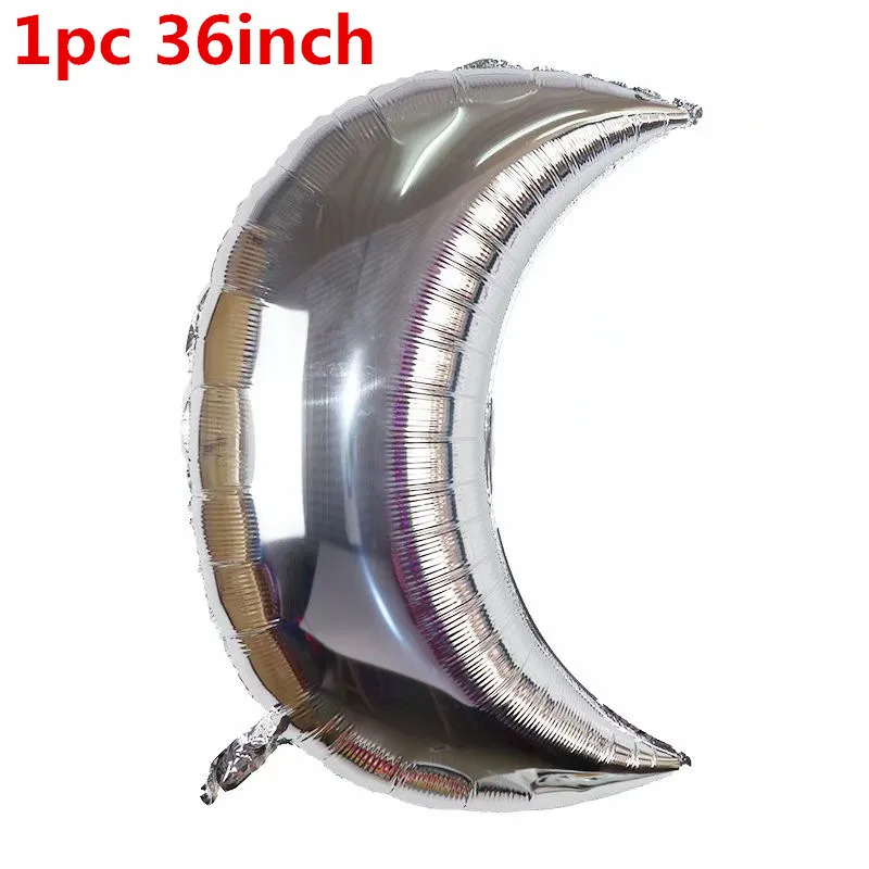 silver 11 шт./компл. 36 полюсная золотистая Луна 18-дюймовые звезда розового золота Фольга воздушные шары с гелием 12 дюймов конфетти латексный воздушный шар Globos День рождения Декор - Цвет: silver