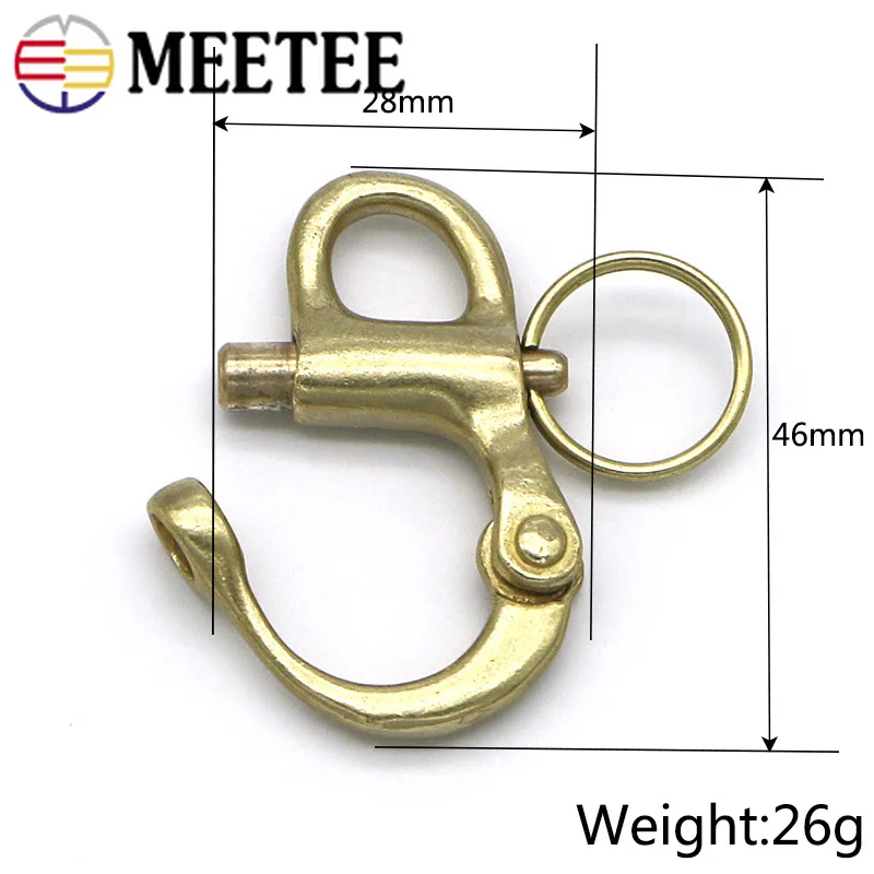 Meetee 1 шт. из нержавеющей стали поворотная Скоба крючки для ключей кольцо спуск