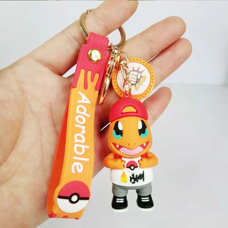 5 японская Покемон фигурки Пикачу брелок покемон Сквиртл Psyduck Charmander Snorlax модель