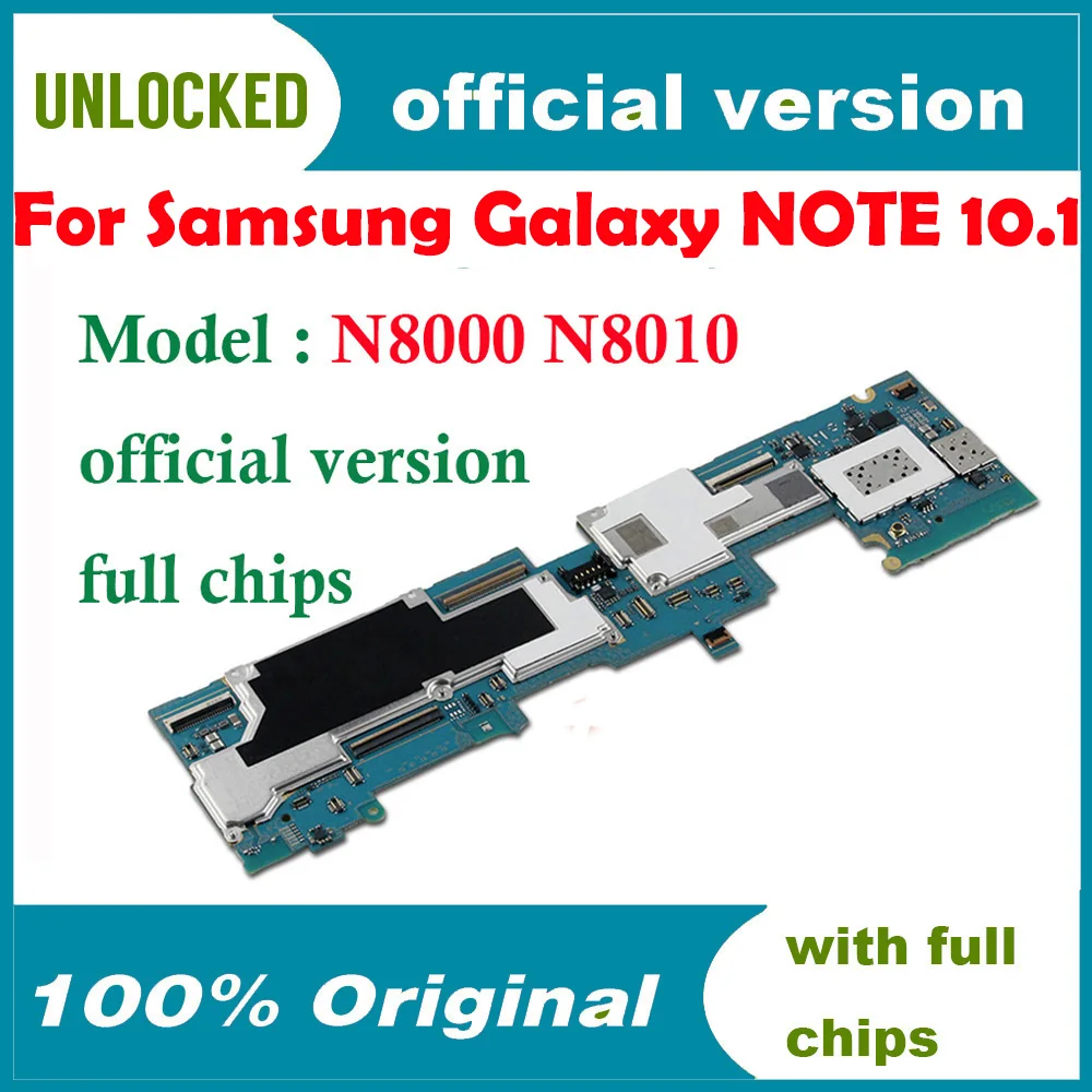 Оригинальная разблокированная материнская плата mainbaord для Samsung Galaxy Note 10 1 N8000 с