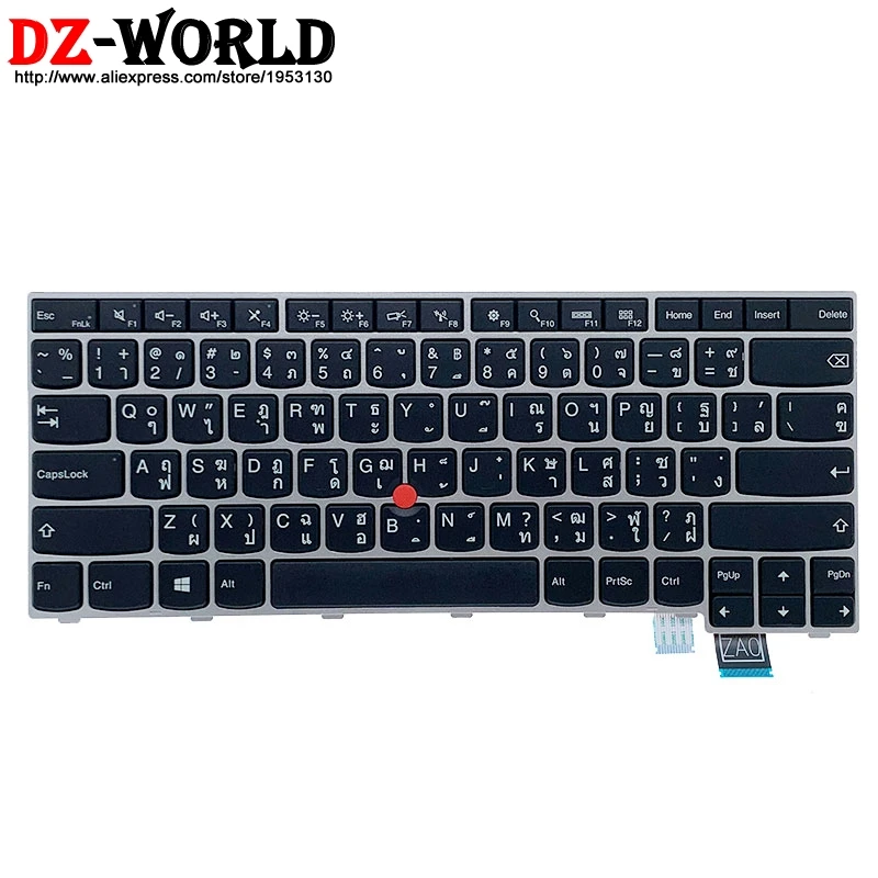 

New Original Silver TH Thai Keyboard for Lenovo Thinkpad T470S 13 Gen2 S2 2nd T460S Laptop Teclado 01AV074 01AV034