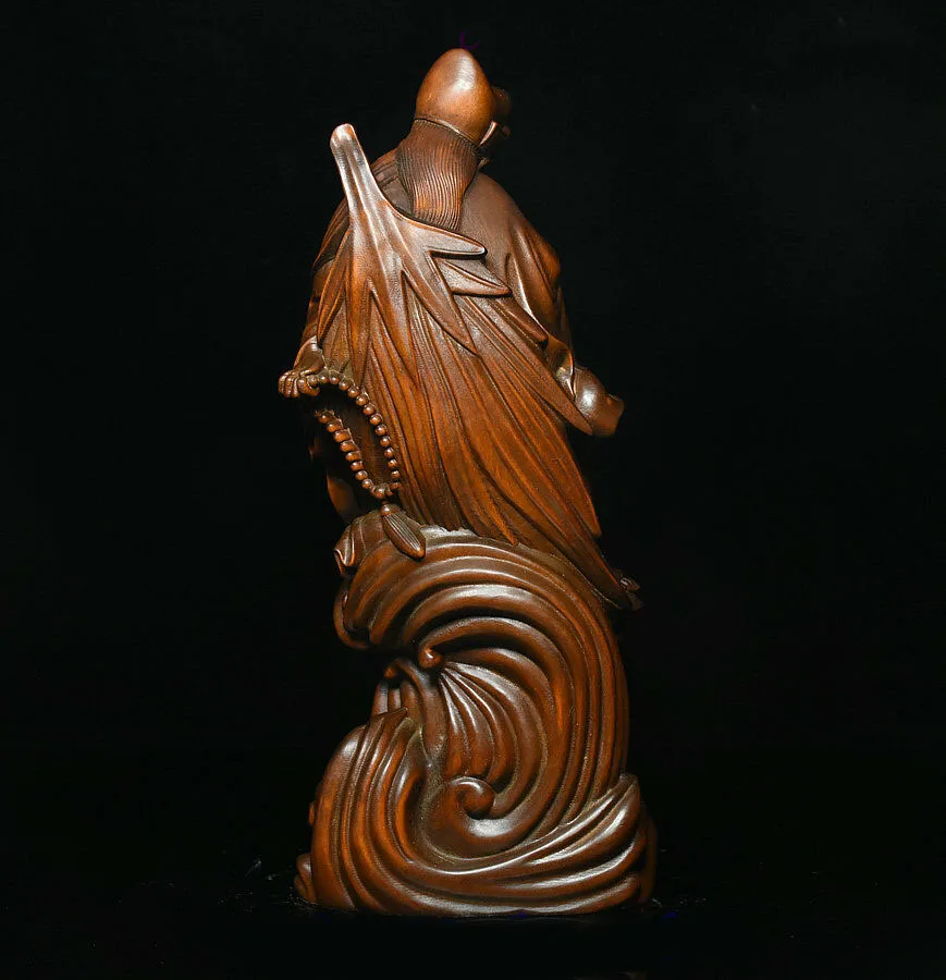 

wedding decoration Chinese Buddhism Boxwood wood carving Mad Monk JiGong ChaiGong Buddha Statue