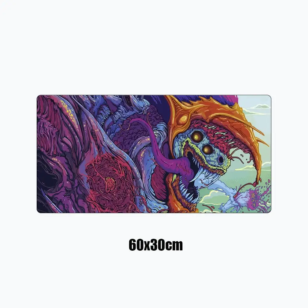Большой игровой коврик для мыши CS GO Hyper Beast геймерский клавиатуры нескользящий