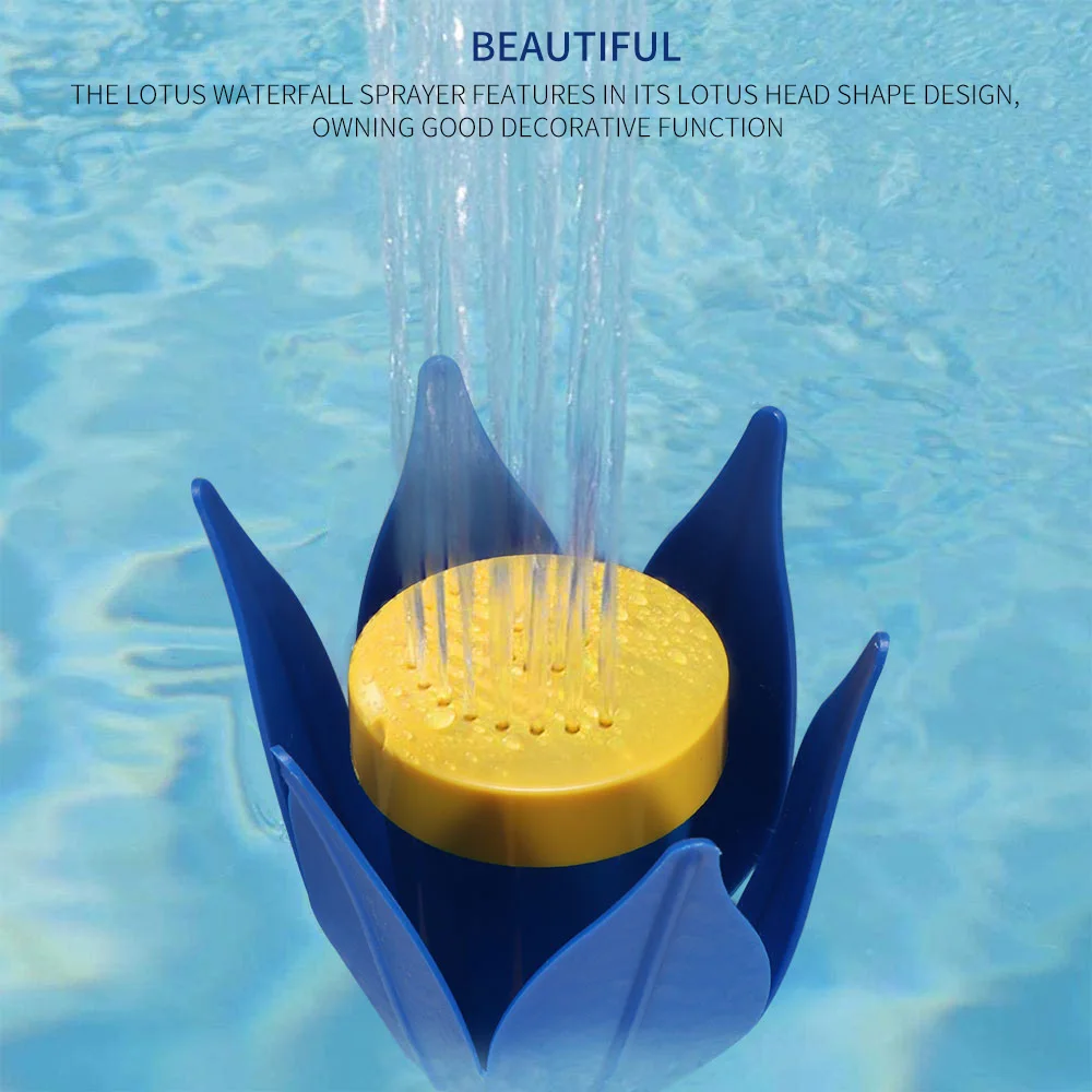 

Swimming Pool Waterfall Sprayer Lotus Flower Pond Fountain Nozzle Accessories Used In Above Ground And In Ground Pools Ground