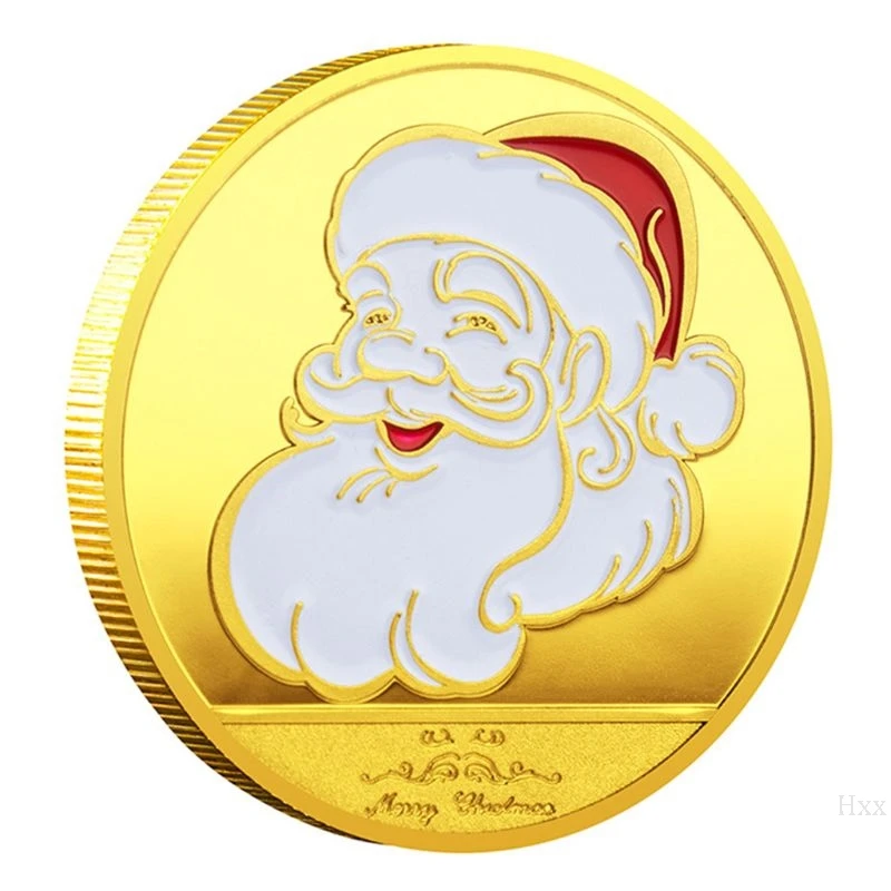 Новый 2020 Рождественский Санта Клаус памятная монета сувенир вызов коллекционное