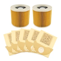 hepa filters dust bags for karcher wd2250 a2004 a2054 mv2 wd2 vacuum cleaner bags replacement spare parts accessories