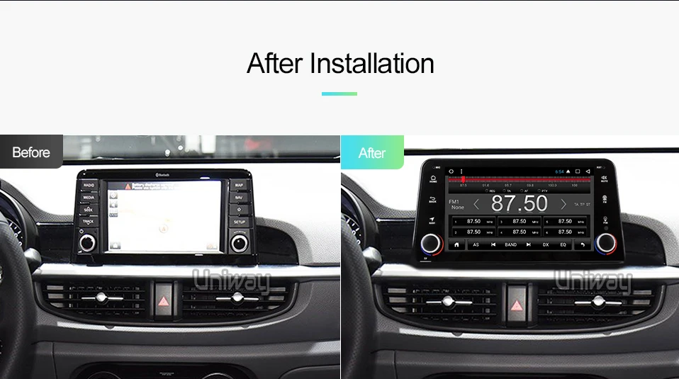 Uniway android 9,0 2G+ 3 2G dvd-плеер автомобиля forKia Picanto gps навигация автомобильный мультимедийный плеер Видео Радио плеер