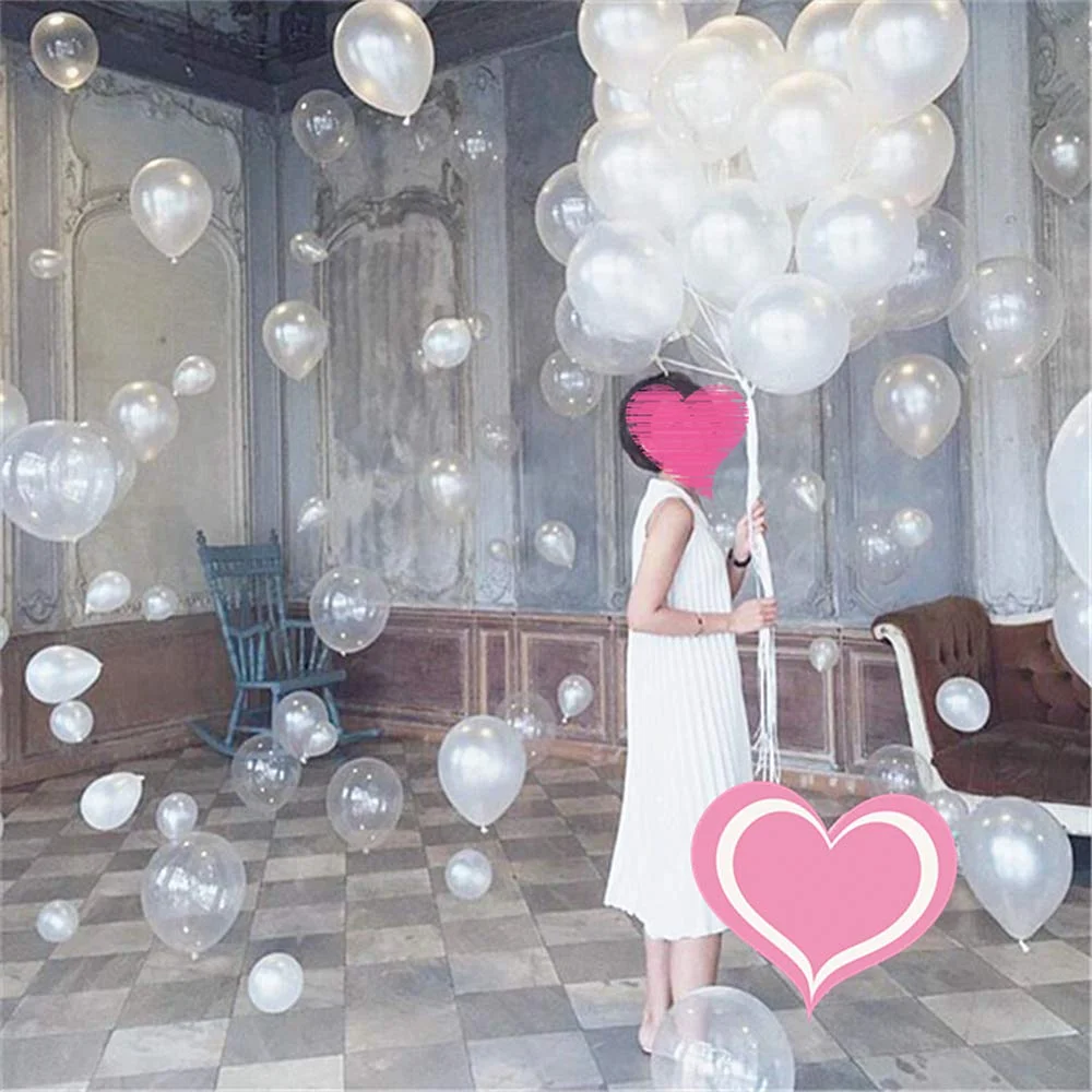 10 шт./лот 12-дюймовые толстые прозрачные латексные воздушные шары романтичное
