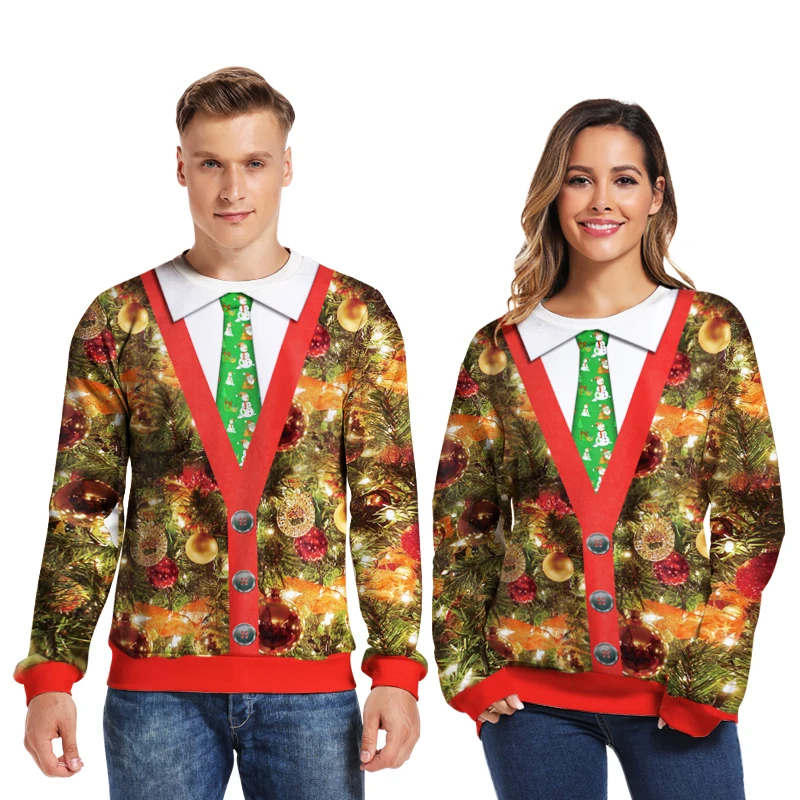 LISCN Christmas Sweater Unisex Women Christmas Sweater ugly Men Pullover Winter Plus Size Funny Autumn Tops Clothing Dog Strange