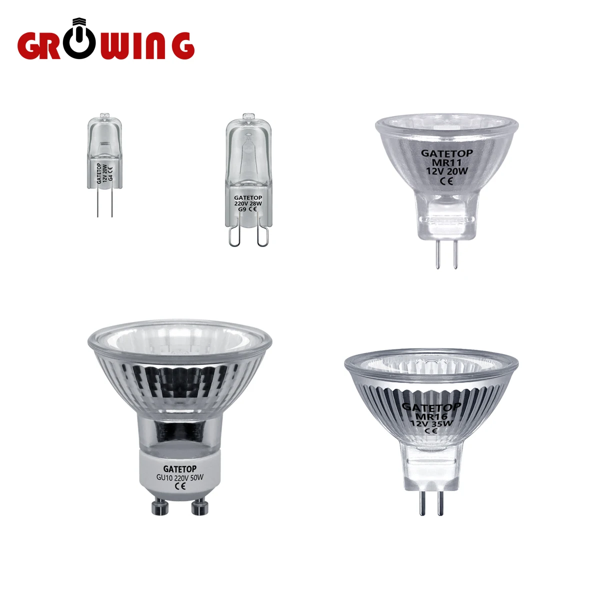 

Hot Sale Halogen Lamp 20w 30w 35w 50w Gu10 Mr11 Mr16 220-240v 12v Crystal Chandelier Home Decoration Gu5.3