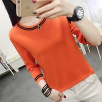striped loose ladies sweater pullover 2020 autumn winter new arrival jumpers knit sweaters gray22