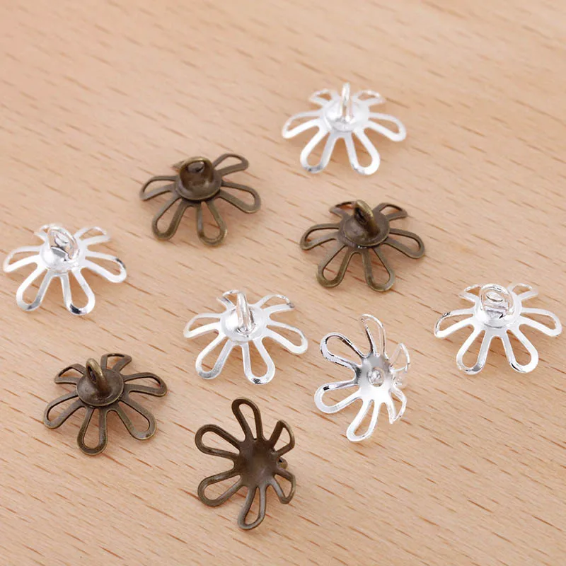 500 шт 10 мм бусы колокольчик с торцевыми крышками петлей 6 филигранные граненые