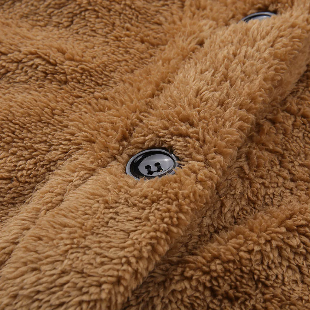 

Women Thick Warm Fur Lambswool Jacket Women Fashion Lady Faux Fur Solid Casual Sleeveless Warm Vest Coat Camel Hairy Overcoat
