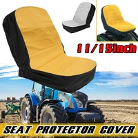 1115inch tractor seat cover water protective dust cover mesh pockets cushion cover for lawn mower agricultural vehicle forklift