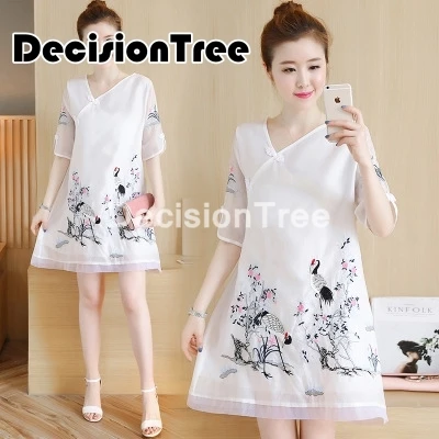 Платье-Ципао в ретро стиле платье-Ципао с вышивкой традиционном китайском платье