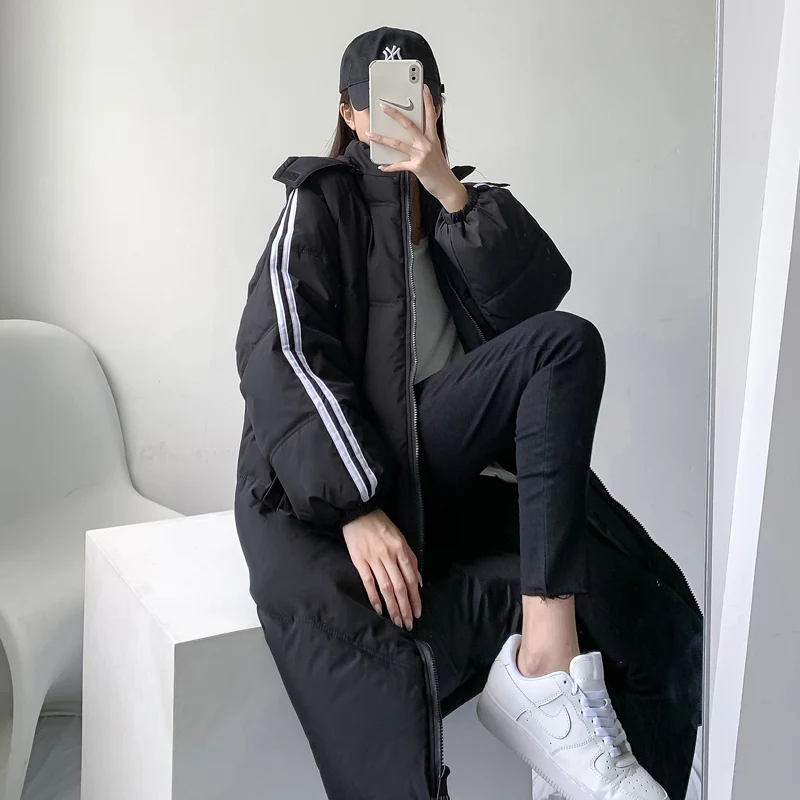Новинка 2021 зимняя куртка Женская Толстая теплая пуховая хлопковая средней длины