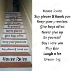 Наклейки Правила Дома для лестницы, семейного декора, лестницы, наклейка на лестницу, виниловые украшения для дома, слова, цитаты, товары для дома S353