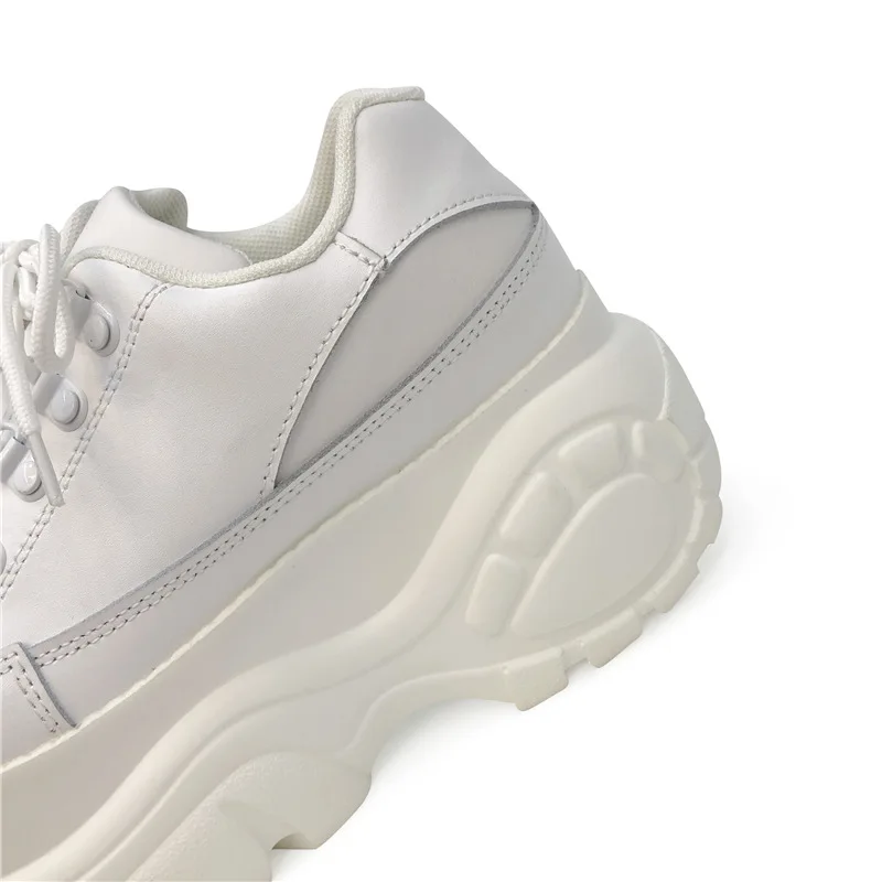 Женские туфли из натуральной кожи на платформе | Балетки