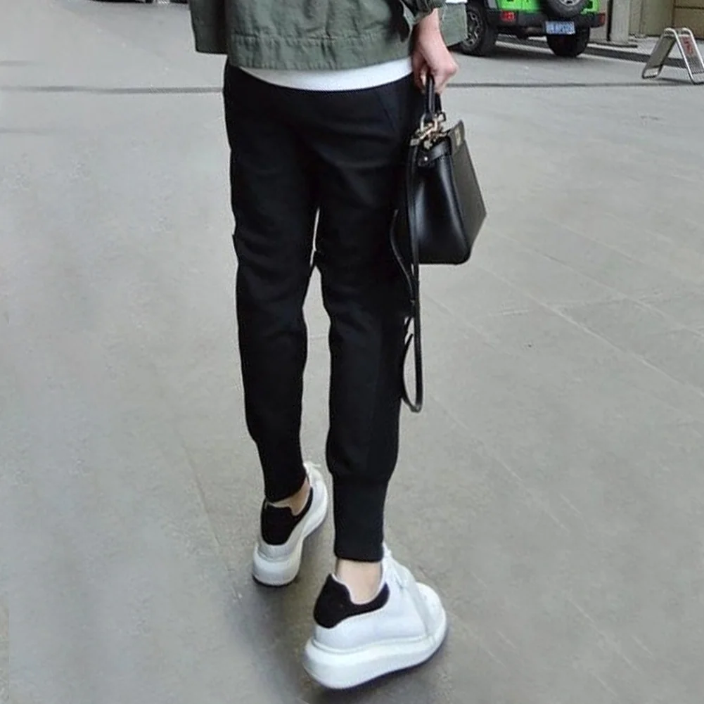 

Women Pants Casual Harlan With Pocket Loose Running Thick Elastic Solid Spring Autumn Sports Cool