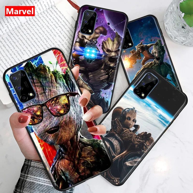 

Marvel Avengers Super Hero Groot For Huawei Honor X10 5G 10X 10i 10 9C 9S 9A 9i 9N 9X Pro 9 Lite TPU Silicone Black Phone Case