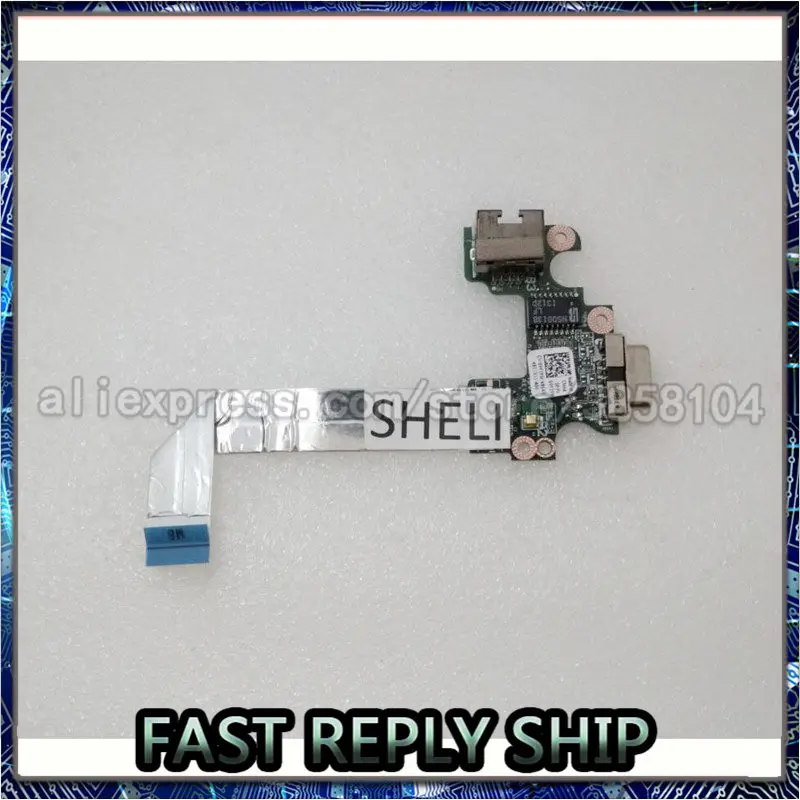 

SHELI For Dell 14R N4010 VGA Video LAN Ethernet Port Board with Cable CN-09Y3YW 09Y3YW 9Y3YW