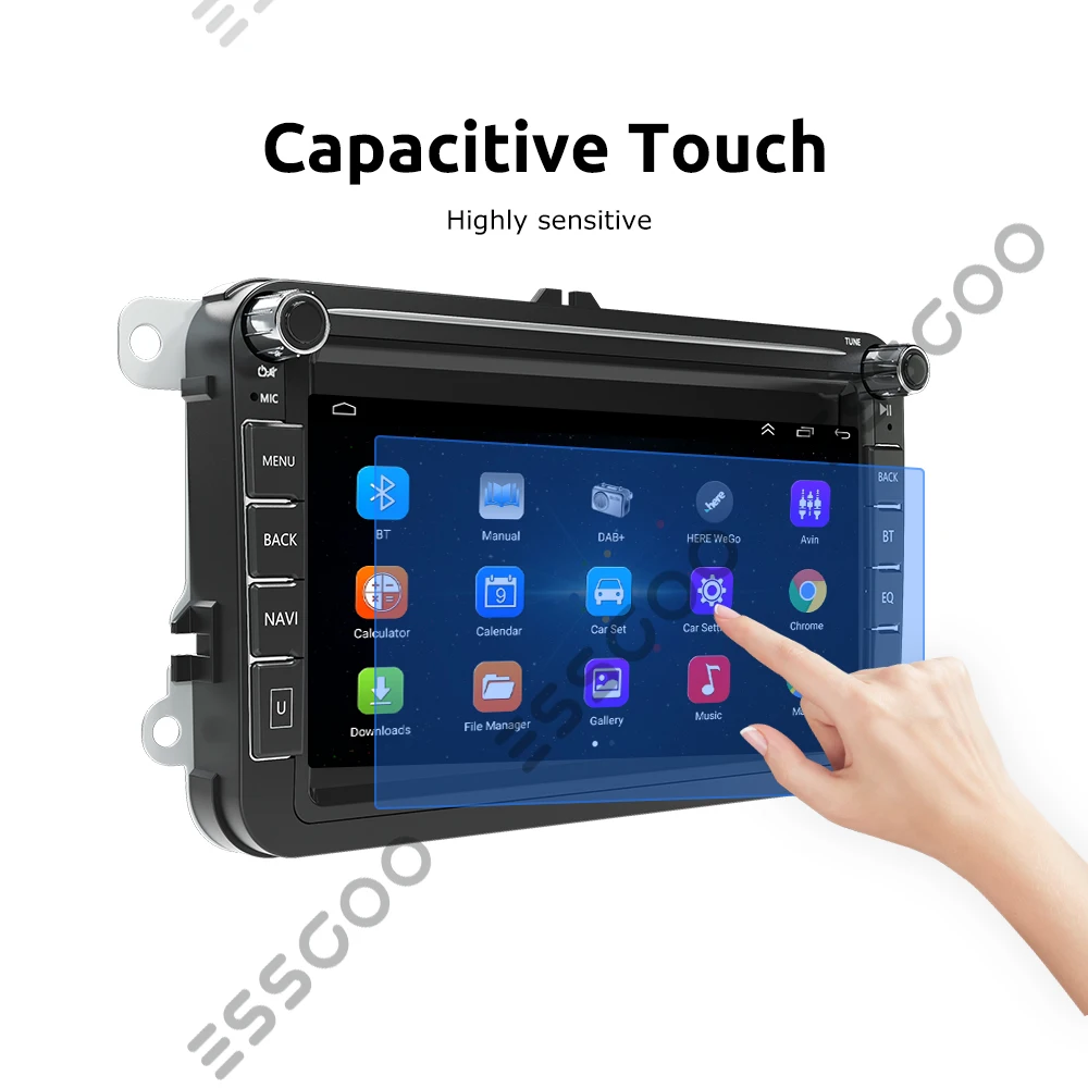 ESSGOO 2G 32G Android 9 Car Radio Stereo 2 Din 8 inch Autoradio GPS Navigation Multimedia Player For Volkswagen VW Seat Skoda | Автомобили