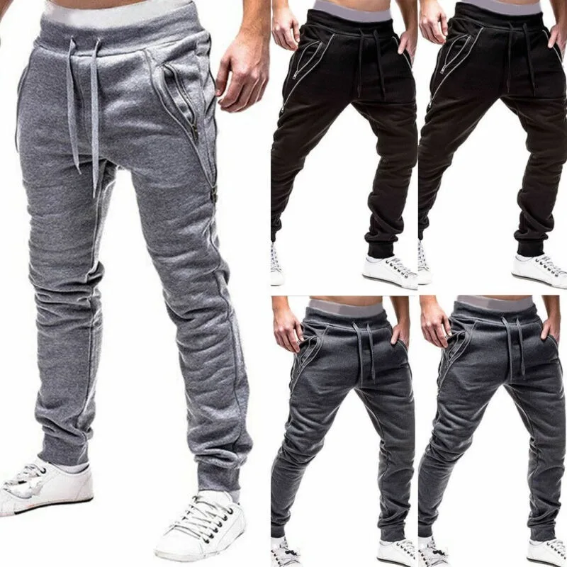 

Men Trousers Jogger Long Track Pants Sweatpants Training Jogging Sports Bottom