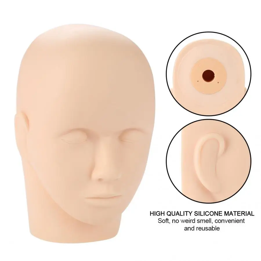 Резиновый женский манекен мягкий массажный учебный Макияж для накладных ресниц