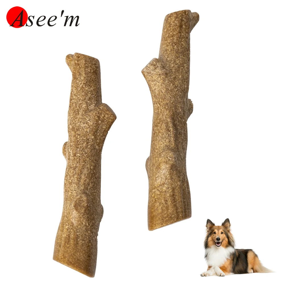 

Tree Branch Dog Chews Pet Chewing Toys Real Wood Powder + PP Dog Interactive Toy Chewable Wood Sticks With Original Flavor