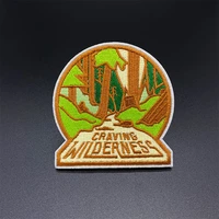 big tree patch cartoon forest wilderness iron on patch embroidery diy spot applique fabric for jacket badge clothes stickers