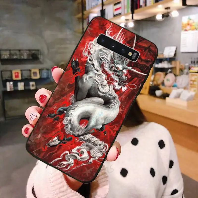 

Dragon Chinese style flame cool Phone Cases For Samsung A50 A51 A71 A20E A20S S10 S20 S21 S30 Plus ultra 5G M11 funda shell